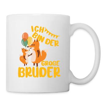 Geschwister Fuchs Ich Bin der Grosse Bruder - Tasse - Weiß - Rechts
