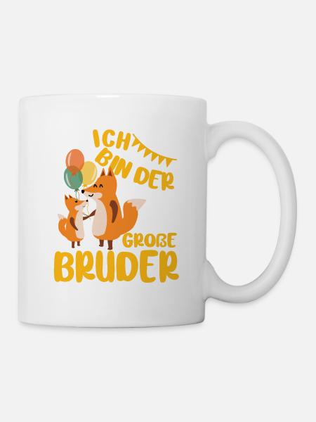 Geschwister Fuchs Ich Bin der Grosse Bruder - Tasse - Weiß