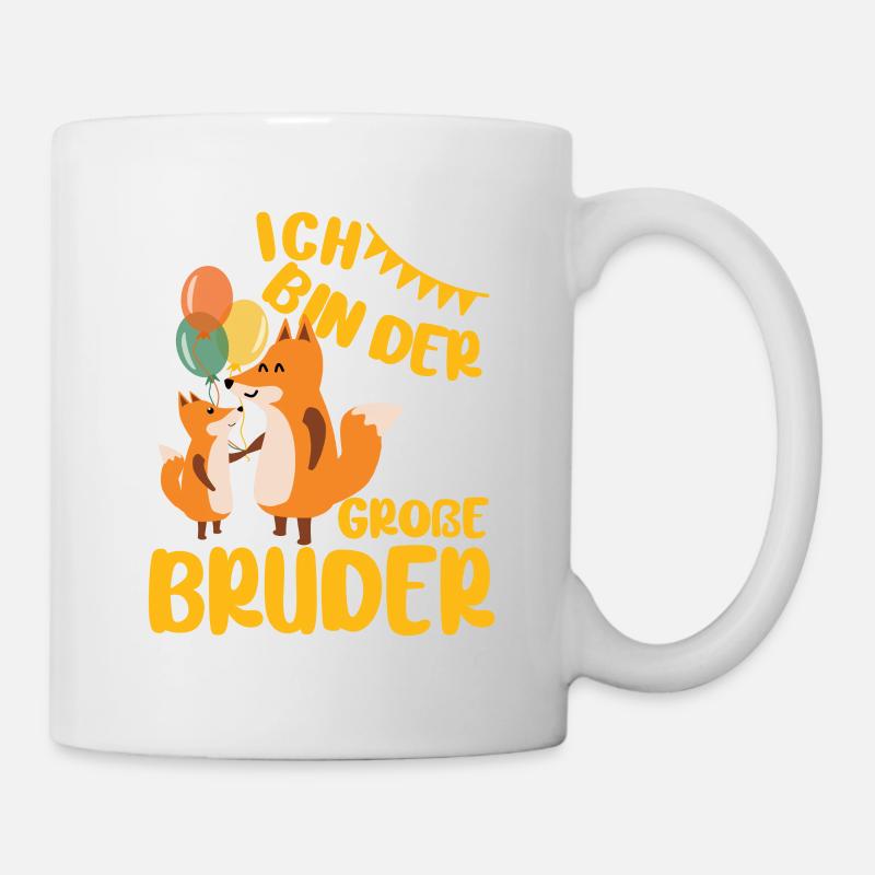 Geschwister Fuchs Ich Bin der Grosse Bruder - Tasse - Weiß