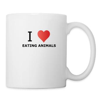 I love eating animals - Mug - white - Right