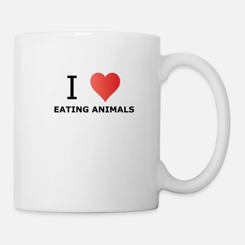 J’adore manger des animaux - Mug blanc - blanc
