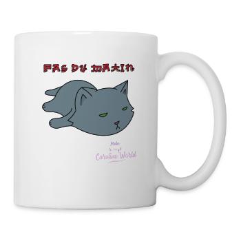 Cat du matin - Mug blanc - blanc - Droite