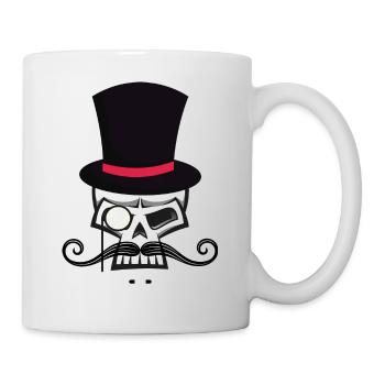 Skullheadwith beard and hat - Tasse - Weiß - Rechts