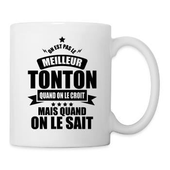 on est le meilleur tonton quand on le sait - Mug blanc - blanc - Droite