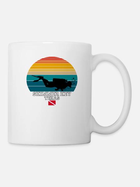 Skimmer Key US Island Diving - Mug - white