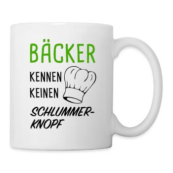 Bäcker kennen keinen Schlummer-Knopf - Tasse - Weiß - Rechts