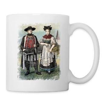Hanauerland Tracht, Orte, Retro - Tasse - Weiß - Rechts