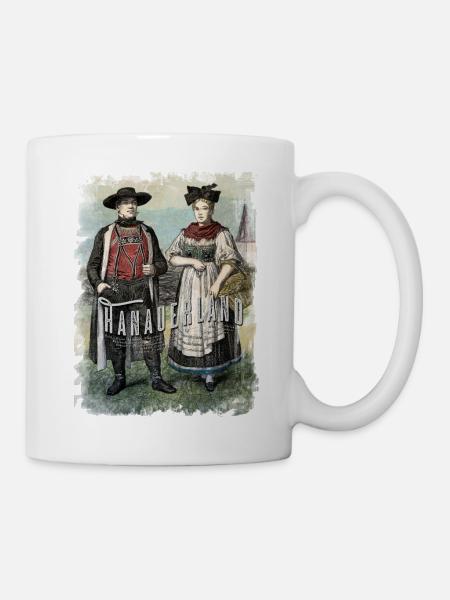 Hanauerland Tracht, Orte, Retro - Tasse - Weiß