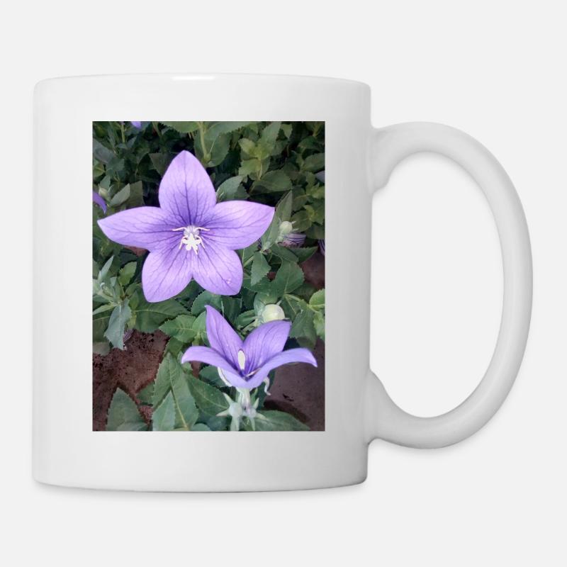 Lila Blume - Tasse - Weiß