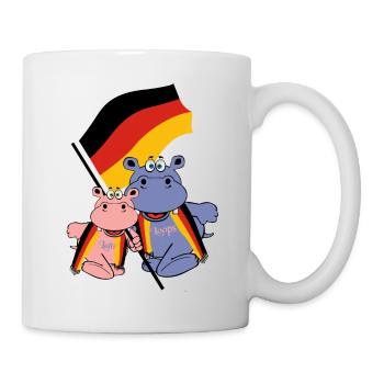 fahne fussball germany hippo hippo kinder baby - Mug - white - Right