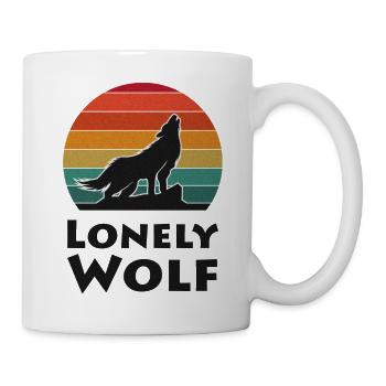 Einsamer Wolf - Tasse - Weiß - Rechts