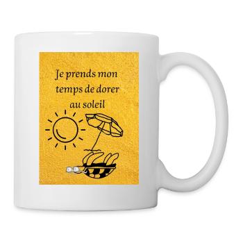 Je prends mon temps au soleil - Mug blanc - blanc - Droite