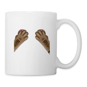 Katzen Pfoten - Tasse - Weiß - Rechts