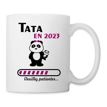 Tata en 2023, futur tante, annonce grossesse, bébé - Mug blanc - blanc - Droite
