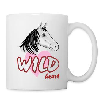 Porträt eines Pferdes Wild Heart - Tasse - Weiß - Rechts