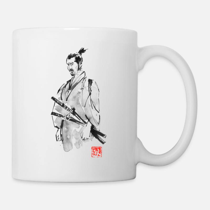 Samurai in seinem Daisho - Tasse - Weiß