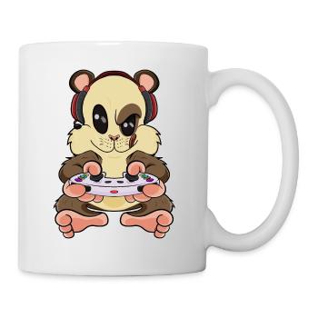 Hamster With Gaming Controller I Funny Gaming I - Tasse - Weiß - Rechts