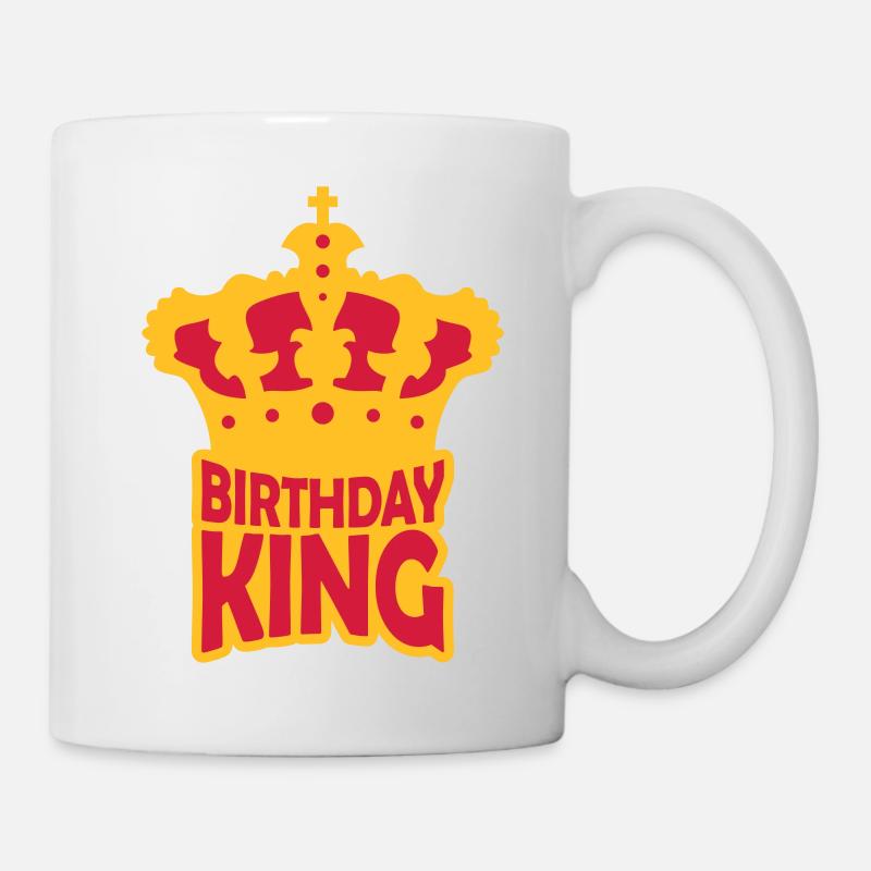 Birthday King Party Logo - Tasse - Weiß