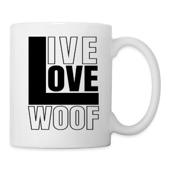 Live Love Woof - Mug - white - Right
