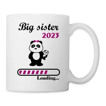 Big sister in 2023, soon sister, Gebu - Mug - white - Right