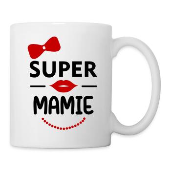 Super Mamie, super grand-mère,famille, humour, fun - Mug blanc - blanc - Droite