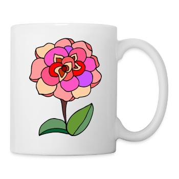 Fleur - Mug blanc - blanc - Droite
