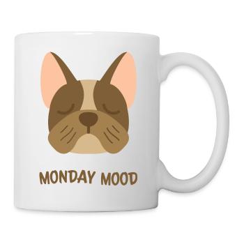 français bulldog humeur du lundi - Mug blanc - blanc - Droite
