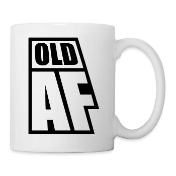 old AF Text Logo - Tasse - Weiß - Rechts