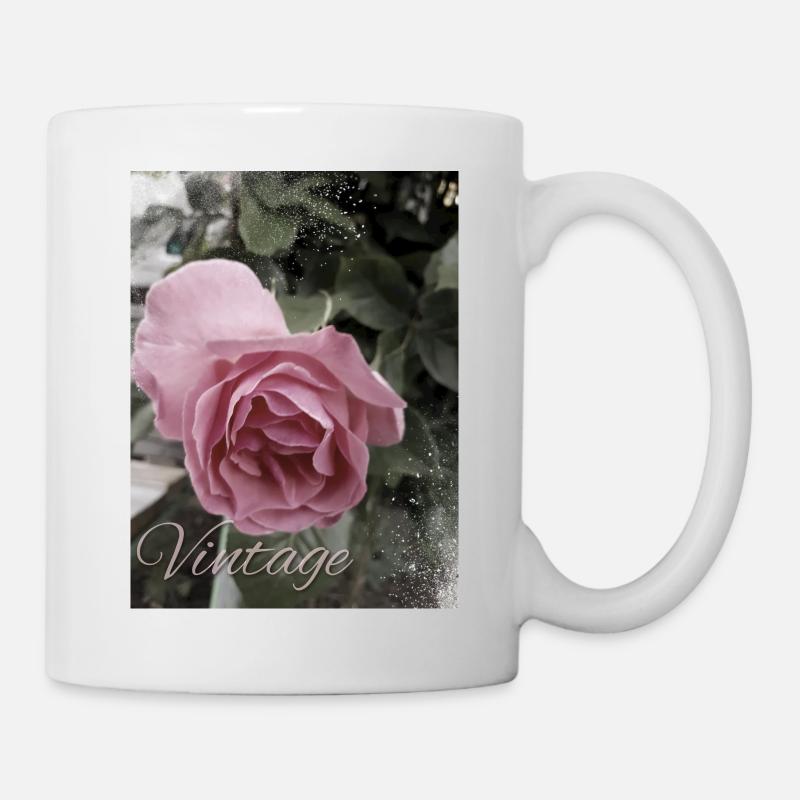 Vintage Rose - Tasse - Weiß