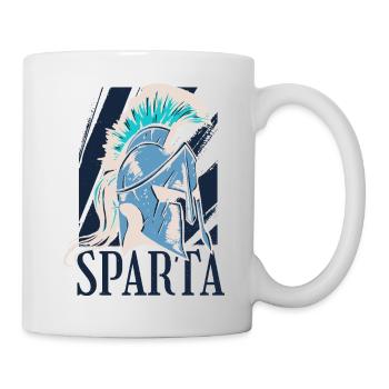 Spartan Sparta Warrior Fighter Soldier Casque - Mug blanc - blanc - Droite