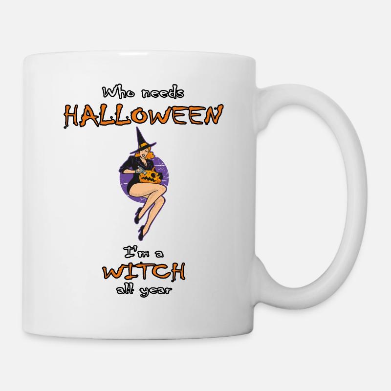 Mignonne sorcière d’Halloween - Mug blanc - blanc