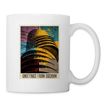Bochum Germany City Skyline Stamp Colorful - Mug - white - Right