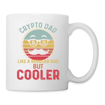 crypto papa Crypto Bitcoin Crypto-monnaie imprimée21 - Mug blanc - blanc - Droite