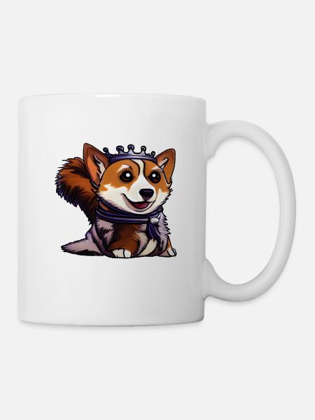 Corgi der Königin - Königlicher Corgi - Tasse - Weiß