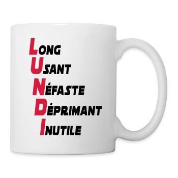 lundi / humour de bureau - Mug blanc - blanc - Droite