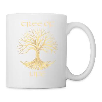 Wikinger Mythologie Baum des Lebens Geschenk - Tasse - Weiß - Rechts