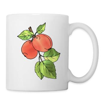 Äpfel - Tasse - Weiß - Rechts