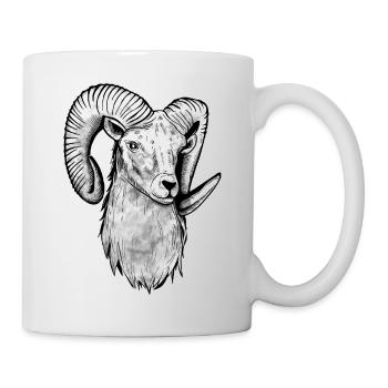 Widder Geschenk Sternzeichen - Tasse - Weiß - Rechts