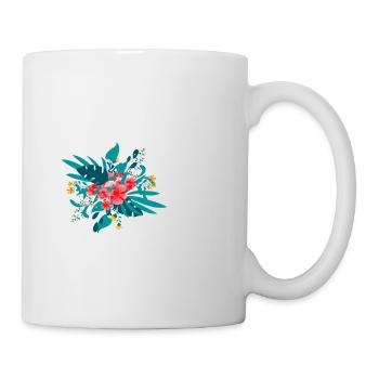 Buchstabe C blumig - Tasse - Weiß - Rechts