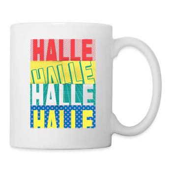 Halle Germany City Font Skyline Home - Mug - white - Right