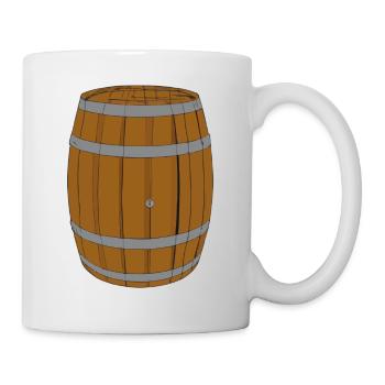 Weinfass Weintrinker Wein Geschenkidee - Tasse - Weiß - Rechts