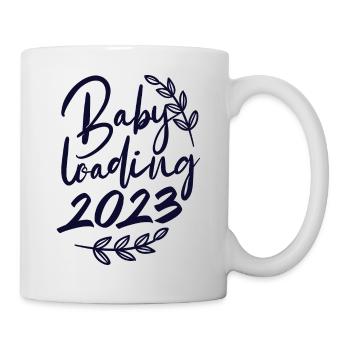 Baby loading 2023, Schwangerschaft - Tasse - Weiß - Rechts