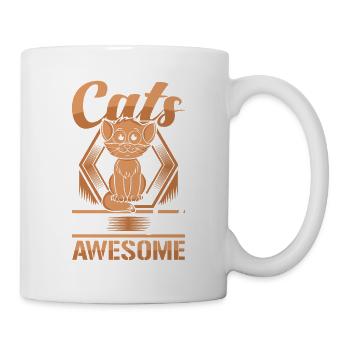 Les chats drôles sont tout simplement géniaux - Mug blanc - blanc - Droite