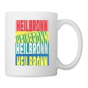 Heilbronn Deutschland Stadt Schrift Skyline - Tasse - Weiß - Rechts
