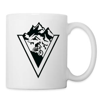 Mountainbiker Radsport - Tasse - Weiß - Rechts