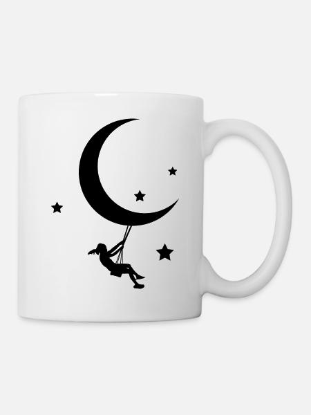 Mond Sterne Astronomie - Tasse - Weiß