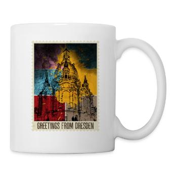 Timbre d’horizon de la ville de Dresde en Allemagne - Mug blanc - blanc - Droite