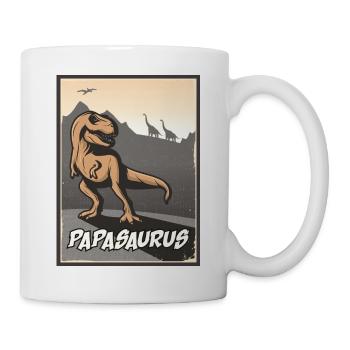 Papasaurus T-Rex Design - Tasse - Weiß - Rechts
