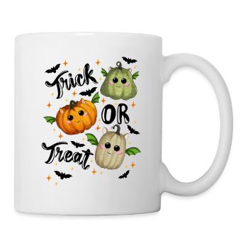 Trick ou gâterie citrouilles - Mug blanc - blanc - Droite