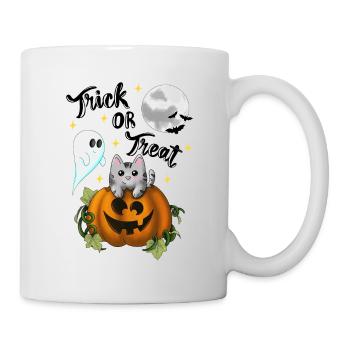 Trick or treat Katze - Tasse - Weiß - Rechts